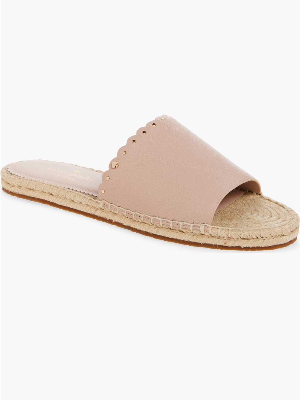 kate spade Blush Scalloped Slide Espadrille
